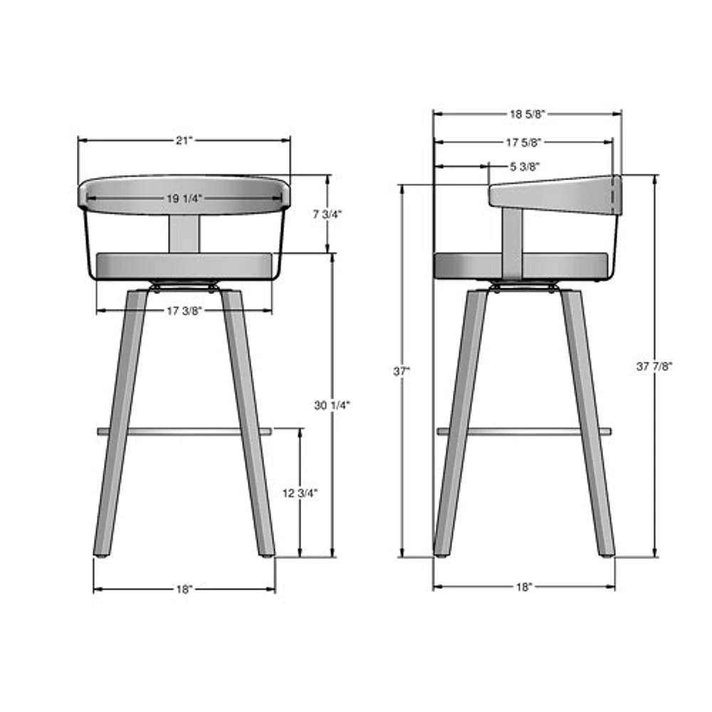 Cohen Contemporary Bar Height Barstool