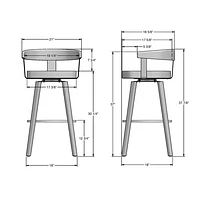 Cohen Contemporary Bar Height Barstool