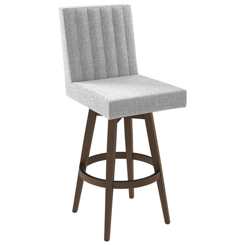 Dustin Traditional Polyester Counter Height Barstool - Grey White/Brown