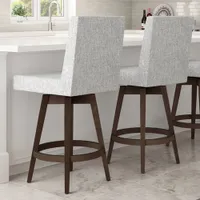 Dustin Traditional Polyester Bar Height Barstool - Grey White/Brown