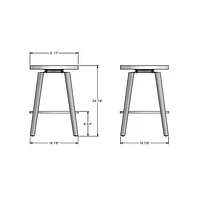 Ravi Rustic Country Counter Height Barstool