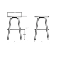 Ravi Rustic Country Bar Height Barstool