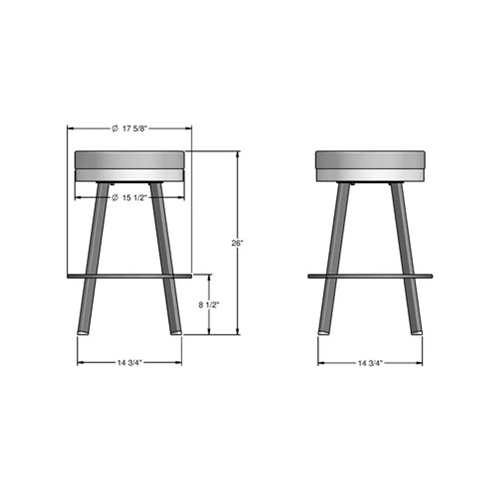 Swice Modern Faux Leather Counter Height Barstool