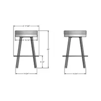 Swice Modern Faux Leather Counter Height Barstool