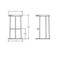 Davis Traditional Bar Height Barstool