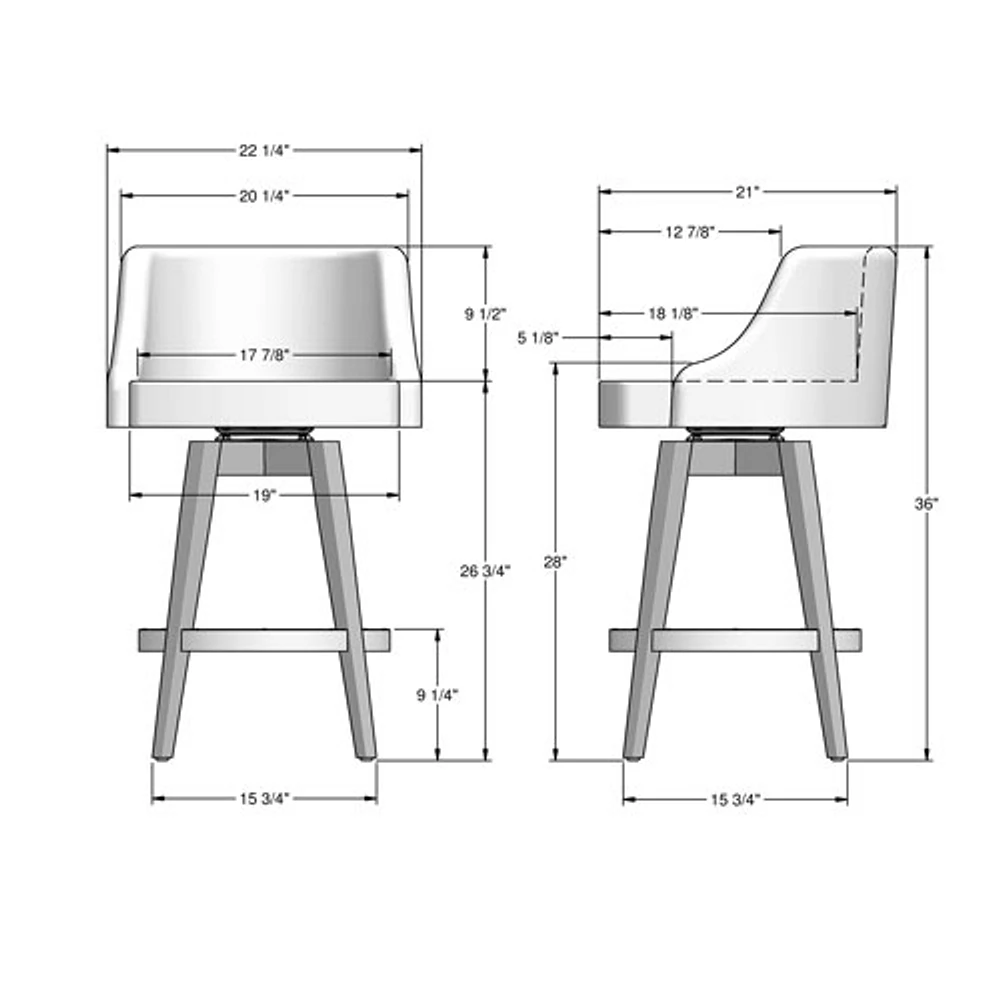 Nolan Traditional Counter Height Barstool - Cream/Brown