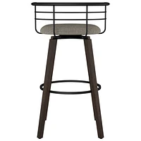 Colt Transitional Counter Height - Beige Black Tweed/Dark GreyBrown