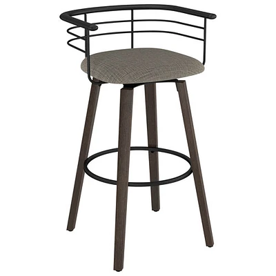 Tabouret de bar transitionnel à hauteur de bar Colt - Tweed noir-beige/Brun-gris foncé