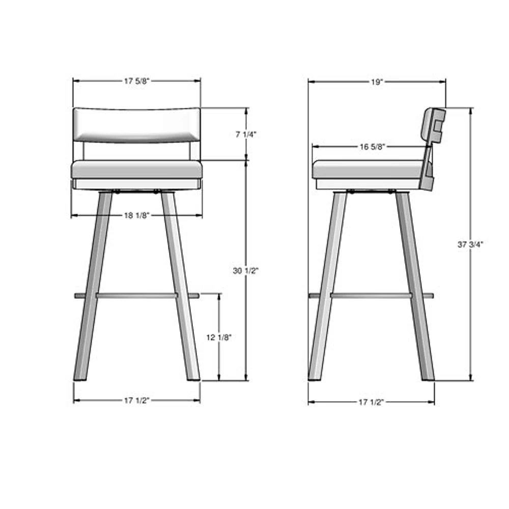 Tabouret de bar contemporain à hauteur de bar Travis