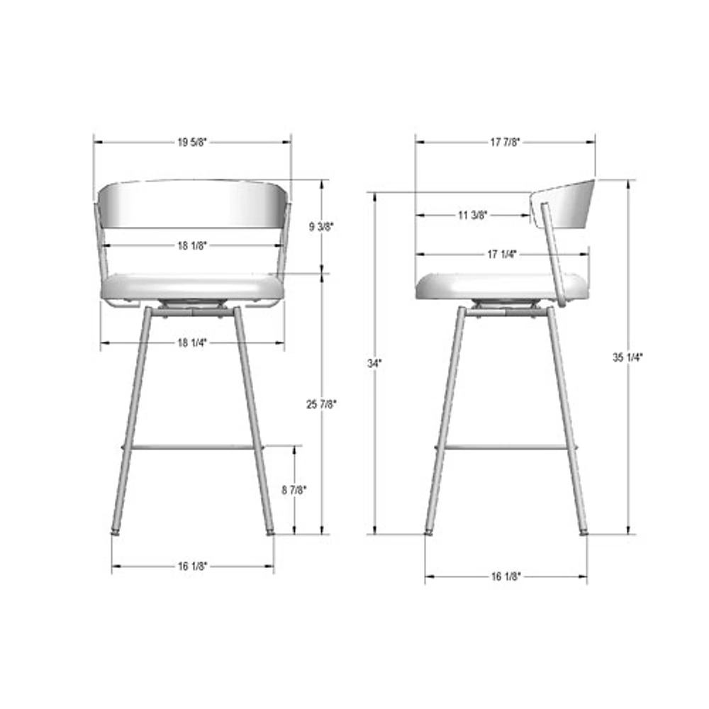 Ludwig Contemporary Faux Leather Counter Height Barstool