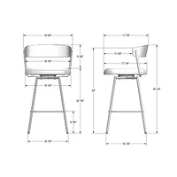 Ludwig Contemporary Faux Leather Counter Height Barstool