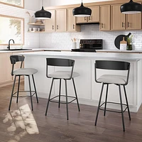 Ludwig Contemporary Polyester Counter Height Barstool