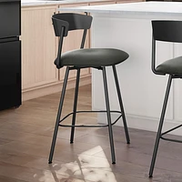 Ludwig Contemporary Polyester Bar Height Barstool