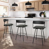 Ludwig Contemporary Polyester Bar Height Barstool