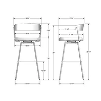 Ludwig Contemporary Polyester Bar Height Barstool