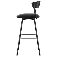 Ludwig Contemporary Faux Leather Bar Height Barstool