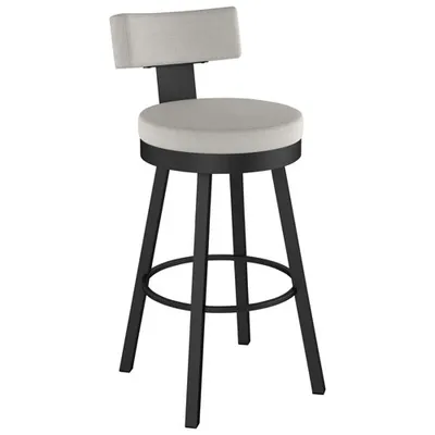 Morgan Contemporary Counter Height Barstool - Light Grey/Black