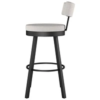 Morgan Contemporary Counter Height Barstool - Light Grey/Black