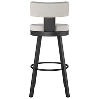 Morgan Contemporary Counter Height Barstool - Light Grey/Black