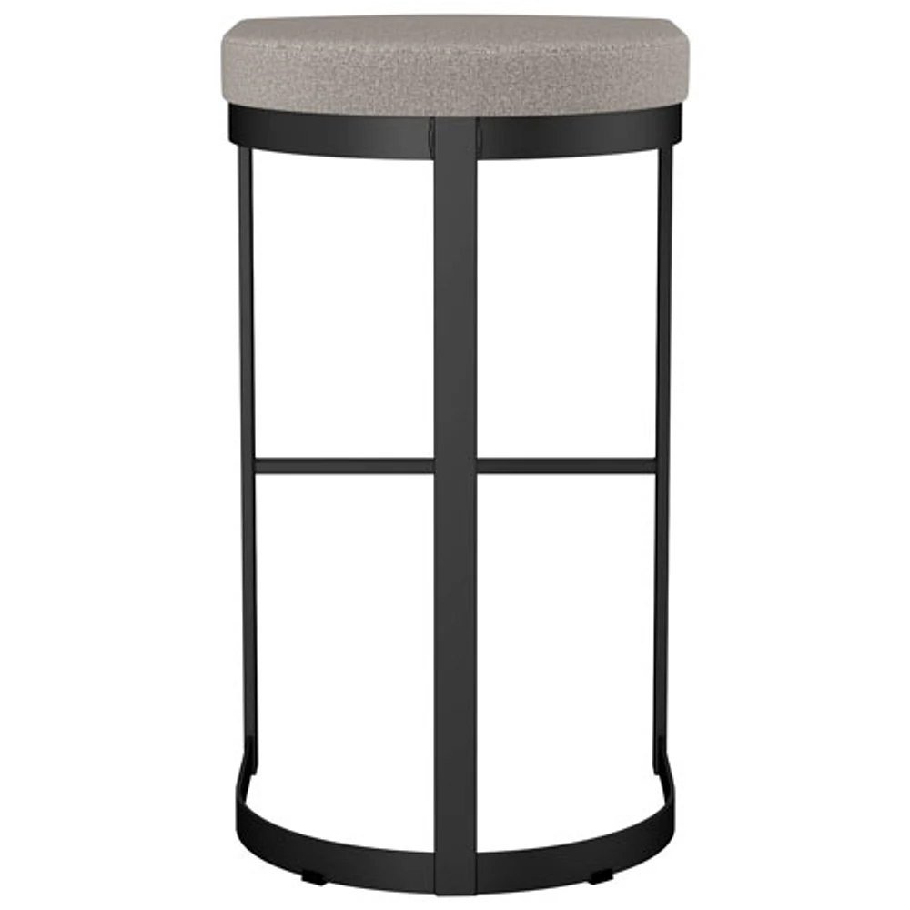 Tabouret de bar contemporain à hauteur de bar Lester - Gris et beige/Noir