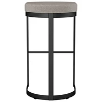 Tabouret de bar contemporain à hauteur de bar Lester - Gris et beige/Noir