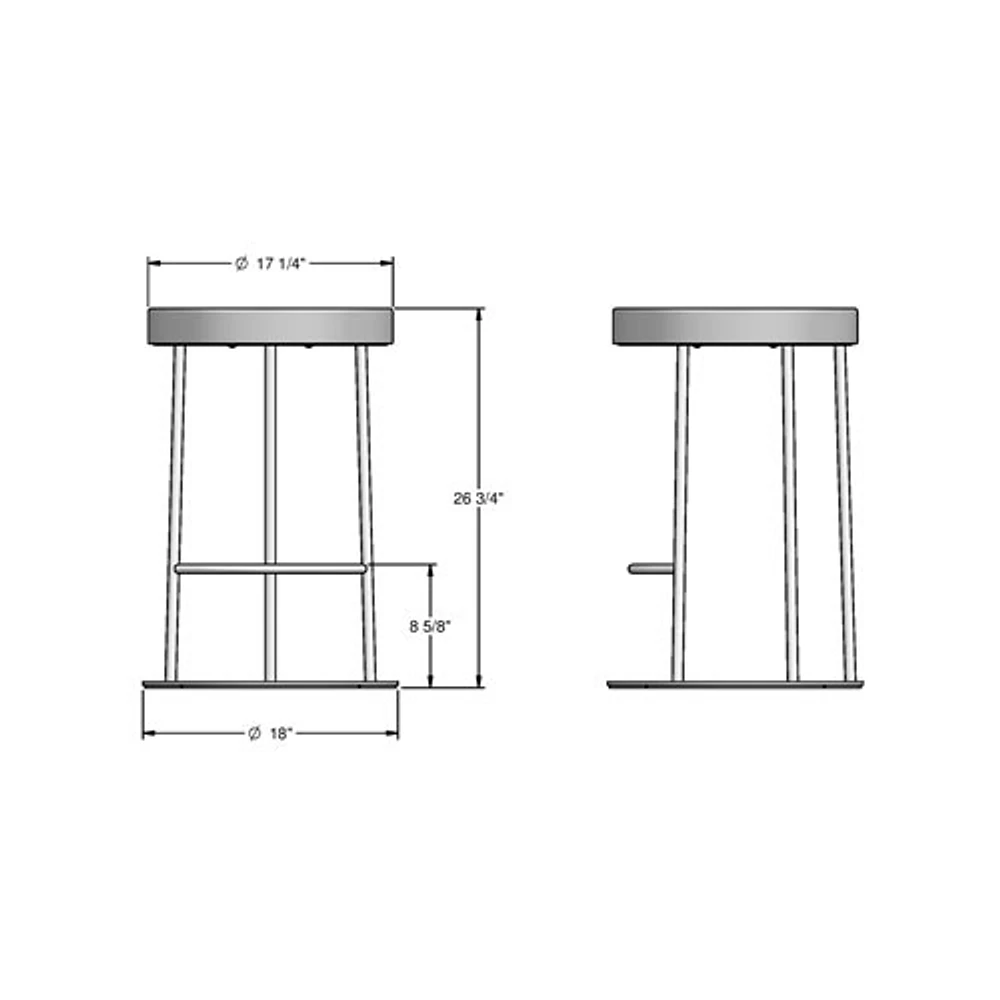 Iris Traditional Counter Height Barstool