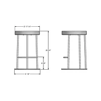 Iris Traditional Counter Height Barstool