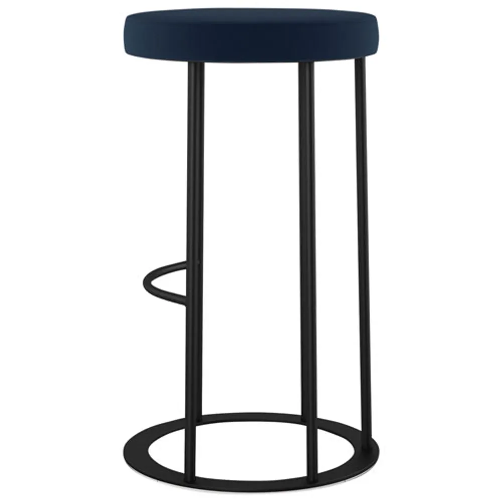 Iris Traditional Counter Height Barstool - Blue/Black