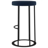 Iris Traditional Counter Height Barstool - Blue/Black