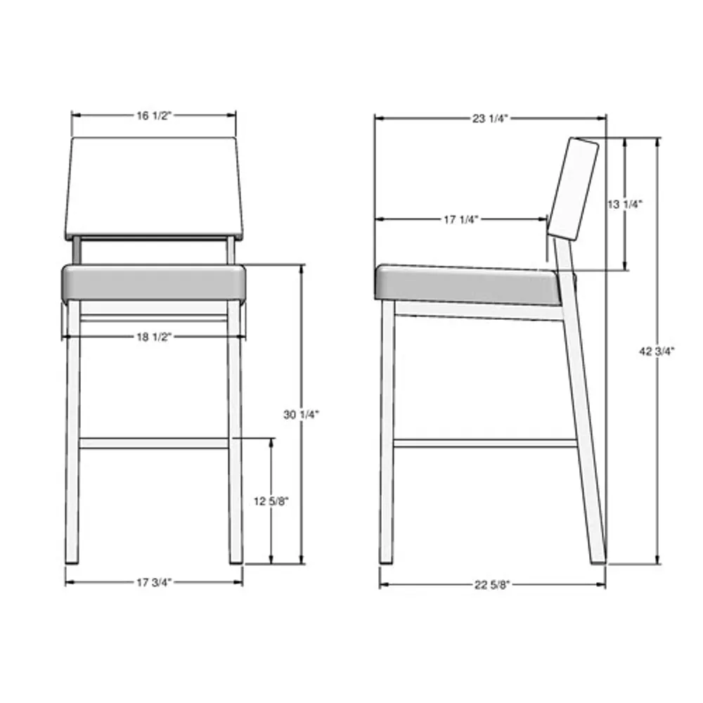 Avery Rustic Country Bar Height Barstool - Grey Woven/Black