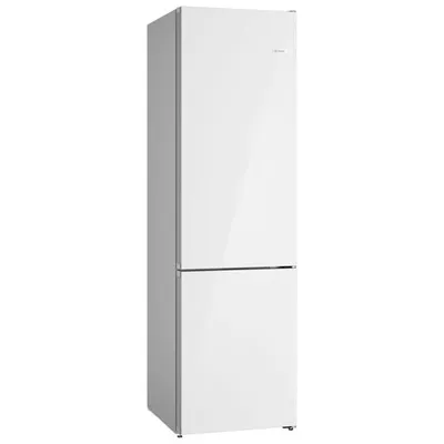 Bosch 25" 12.8 Cu. Ft. Bottom Freezer Refrigerator with Water Dispenser (B24CB80ESW) - White Glass