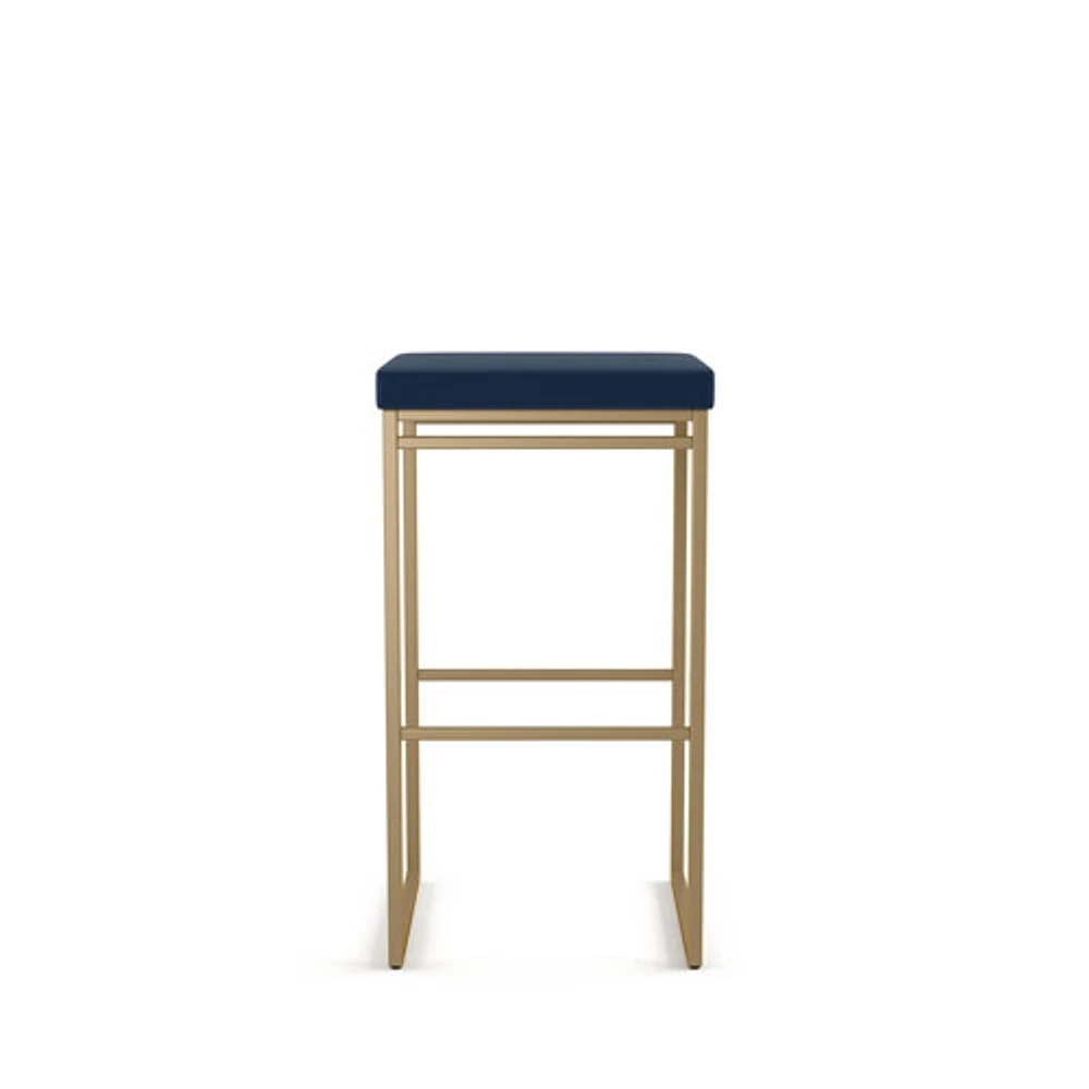Tabouret de bar contemporain à hauteur de bar Easy - Bleu/Doré