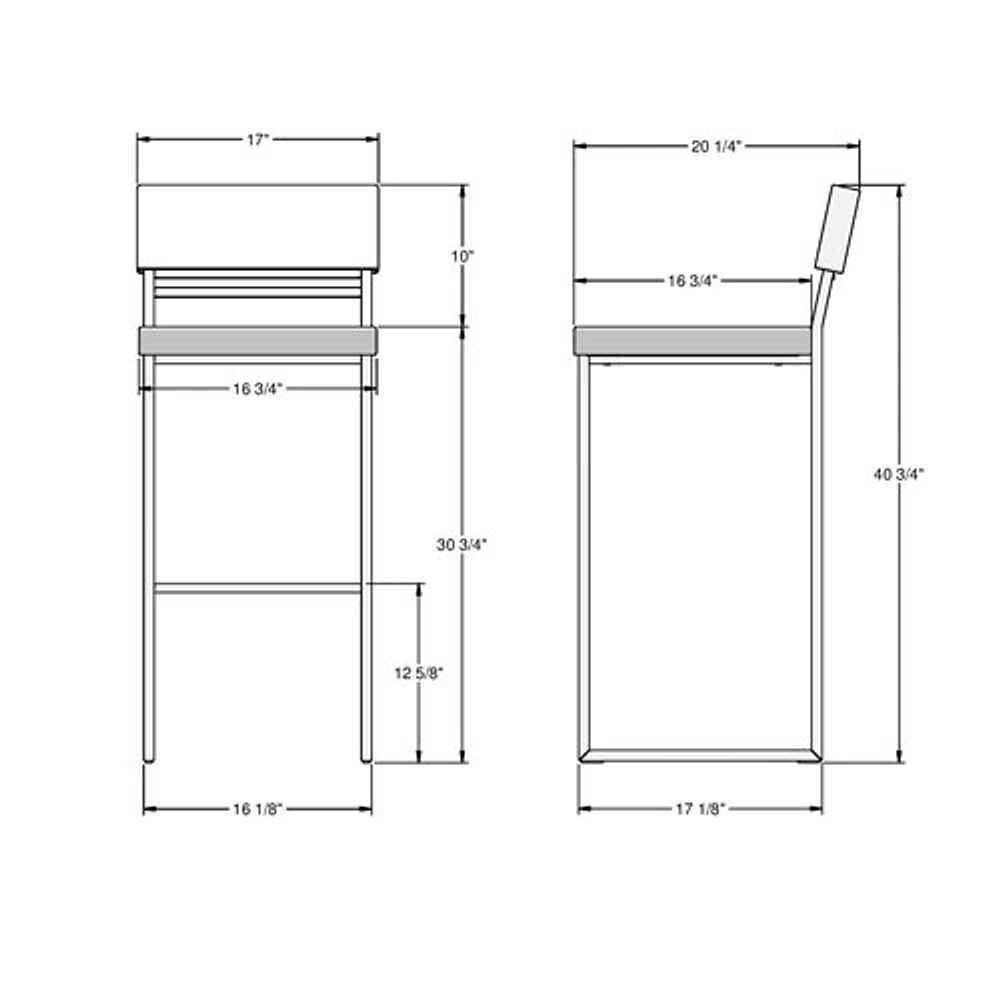 Everly Contemporary Bar Height Barstool