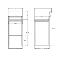 Everly Contemporary Bar Height Barstool