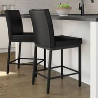 Perry Traditional Counter Height Barstool - Black/Black