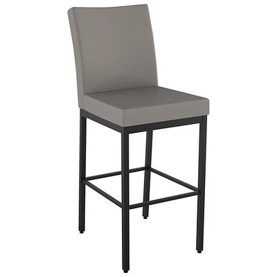 Perry Traditional Bar Height Barstool - Taupe Grey/Black