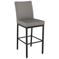 Perry Traditional Bar Height Barstool - Taupe Grey/Black