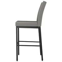 Perry Traditional Bar Height Barstool - Taupe Grey/Black