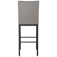 Perry Traditional Bar Height Barstool - Taupe Grey/Black