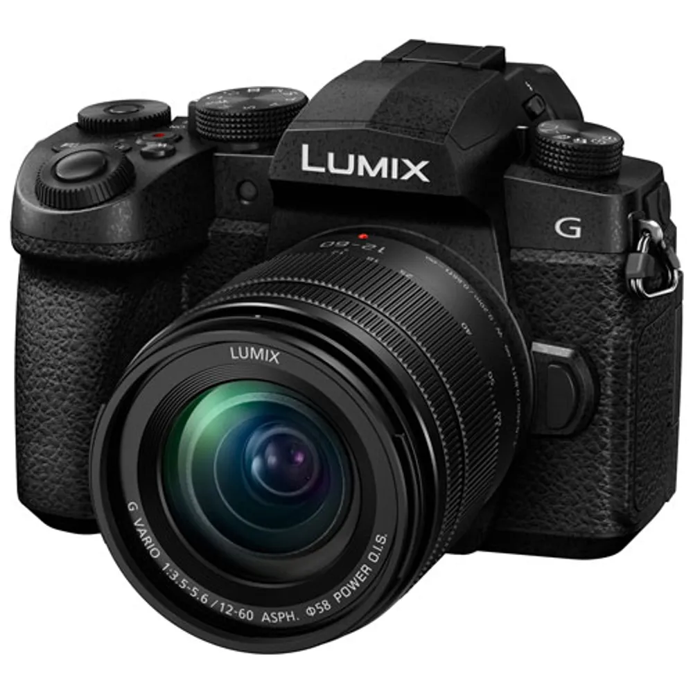 LUMIX DCG95DMK 4K Wi-Fi 20.3MP Mirrorless Camera with 12-60mm Lens Kit - Black