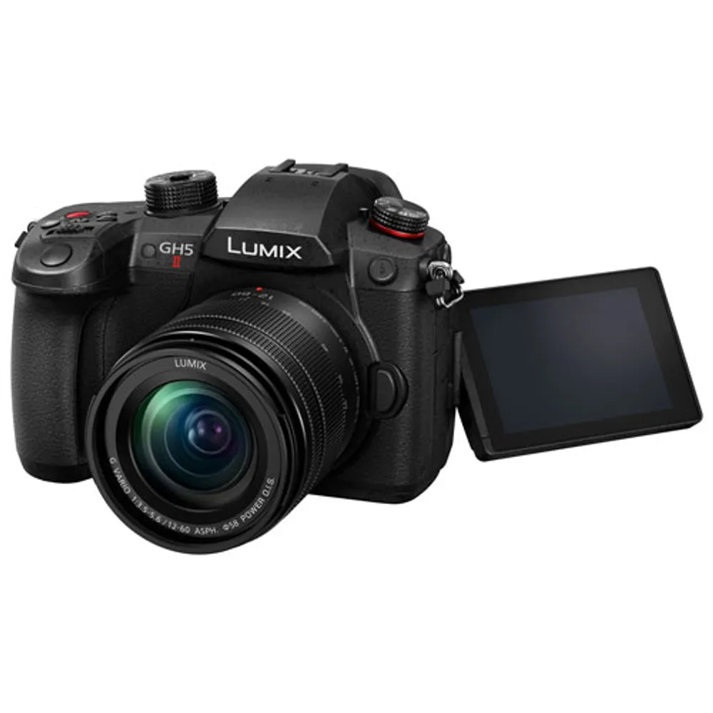 LUMIX DCGH5M2LK 20.3MP Mirrorless Camera with 12-60mm Lens Kit - Black