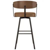 Quinton Contemporary Bar Height Barstool - Tan/Light Brown/Dark Brown