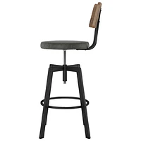 Symmetry Transitional Counter Height Barstool - Grey/Brown/Black