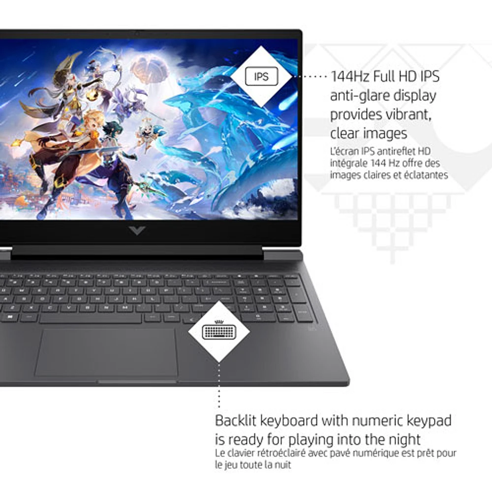 HP Victus 16" Gaming Laptop - Mica Silver (Intel Core i5-13500H/512GB SSD/16GB RAM/GeForce RTX 4050 /Win 11)