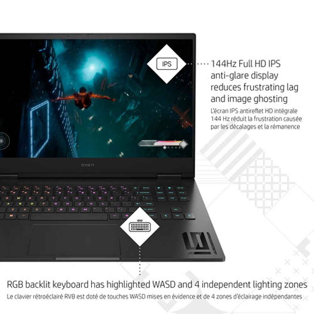 HP OMEN 16" Gaming Laptop - Shadow Black (Intel Core i7-13620H/1TB SSD/16GB RAM/GeForce RTX 4060 /Win 11)