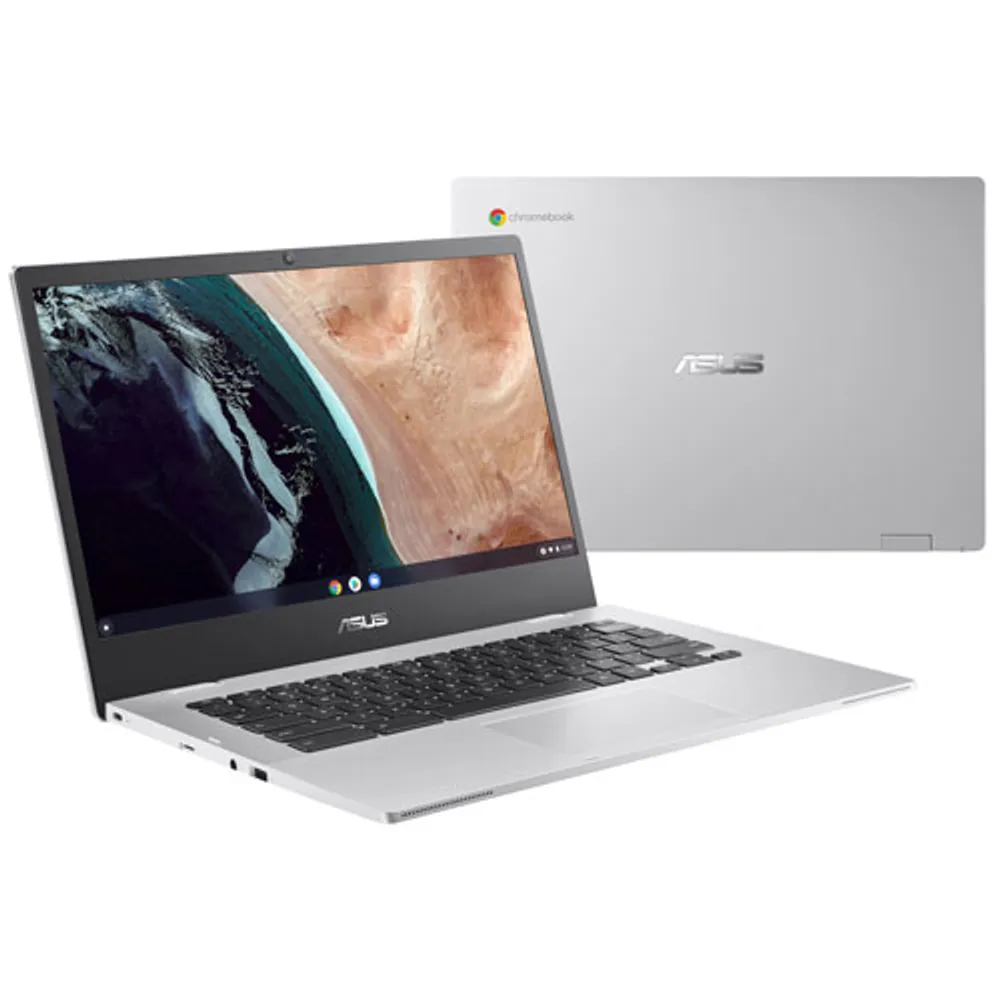 ASUS CX1 14" Chromebook - Transparent Silver (Intel Celeron N4500/64GB eMMc/8GB RAM/ChromeOS)