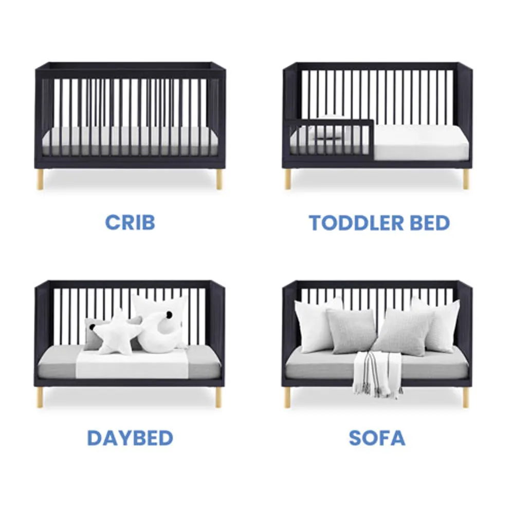 Delta Children Austin 4-in-1 Convertible Crib - Midnight Grey