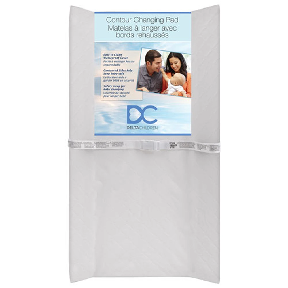 Delta Children Contoured Changing Pad - White