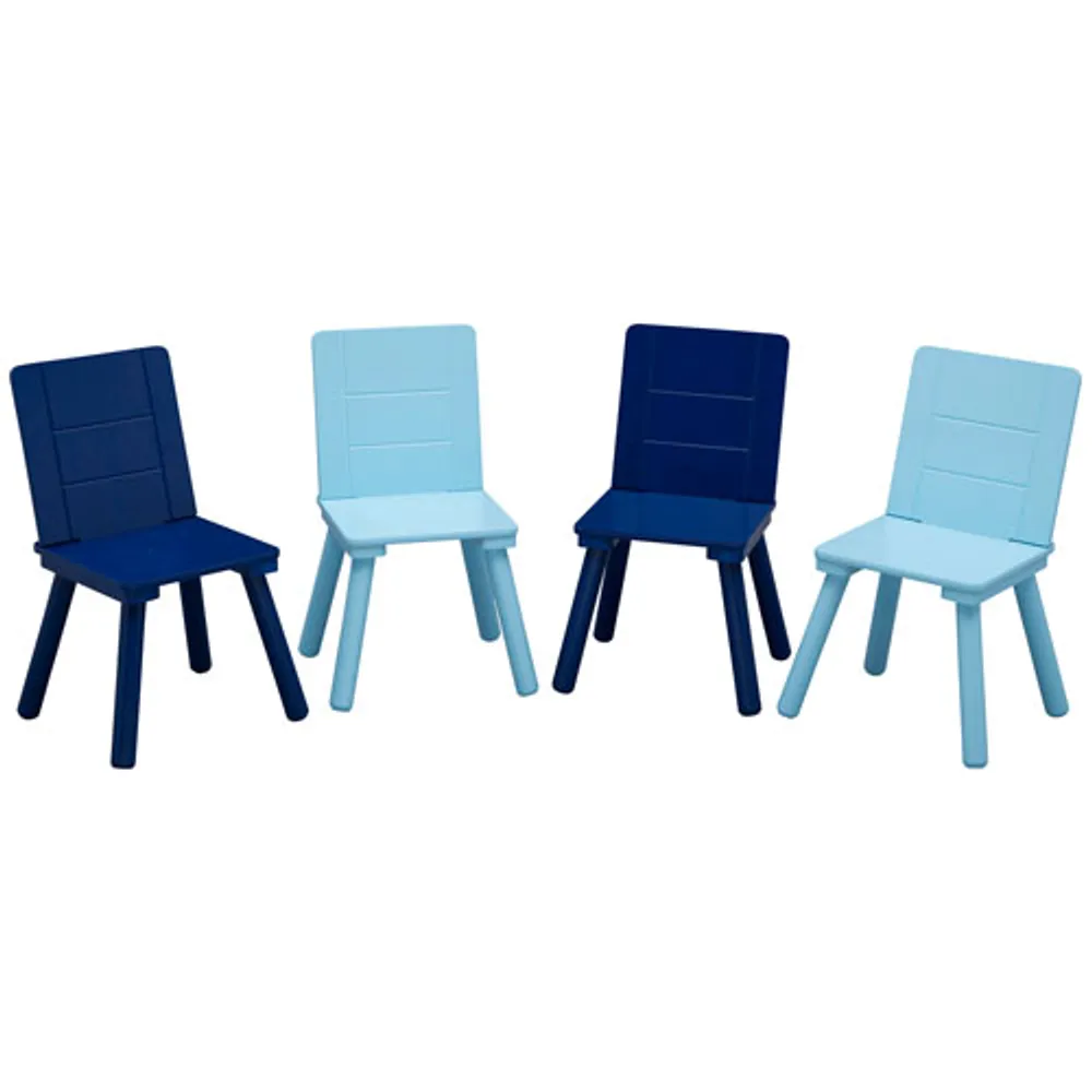 Delta Children 5-Piece Kids Table and Chair Set - Grey/Blue