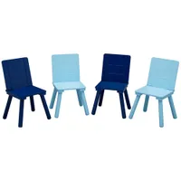 Delta Children 5-Piece Kids Table and Chair Set - Grey/Blue